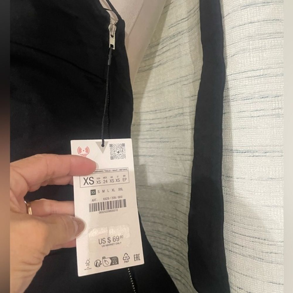 Zara Black One-Shoulder Maxi Dress NEW - Picture 10 of 11